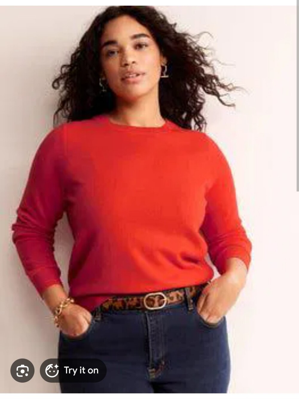 Eva Cashmere Crew Neck Sweater- XL